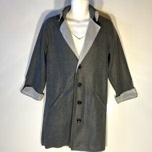 Gray Flannel  SZ S Longline Lightweight Jacket Office Casual Timeless Academia